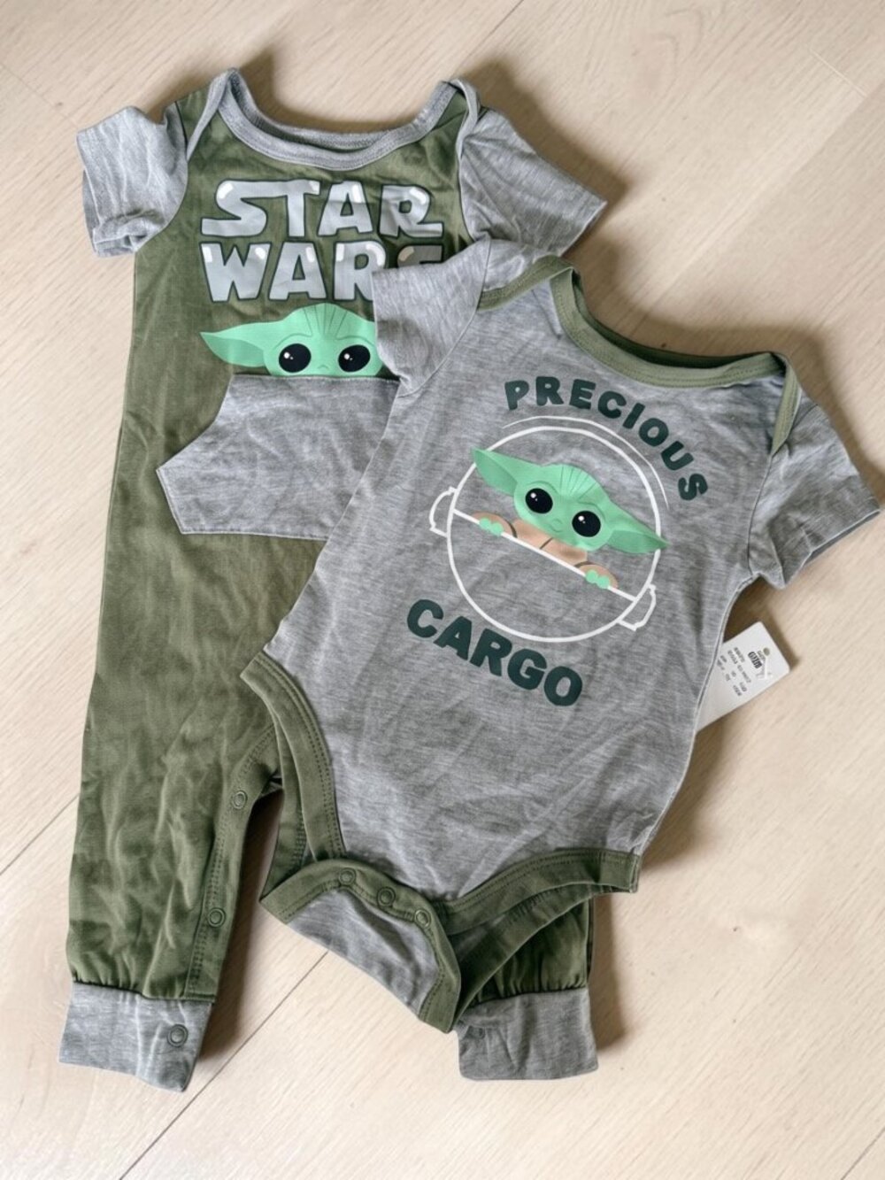 Star Wars Mandalorian Precious Cargo Romper and Onesie Set sz 6/9 mo NEW
